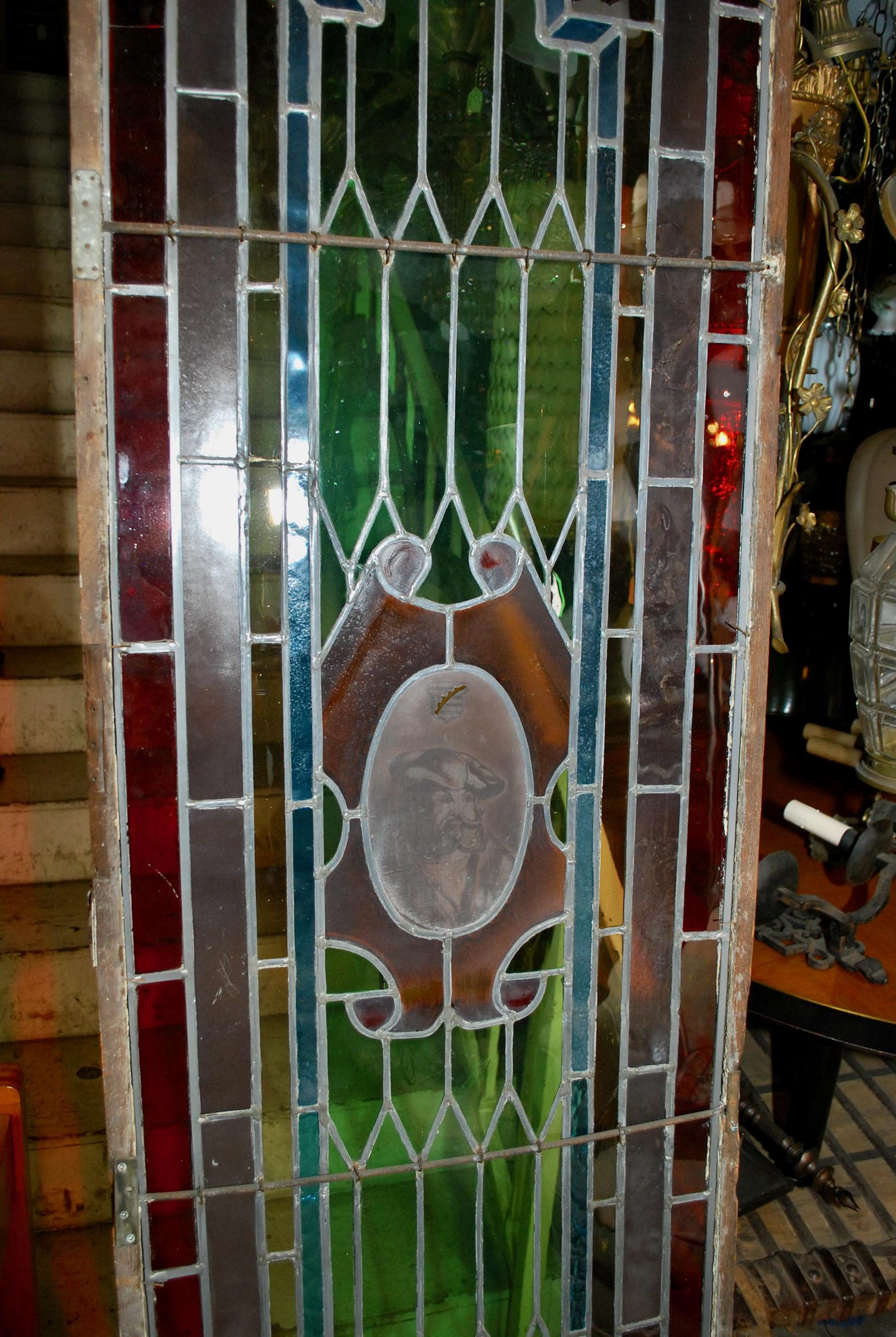 Large Pair of French 19th Century Stain Glass Window 9