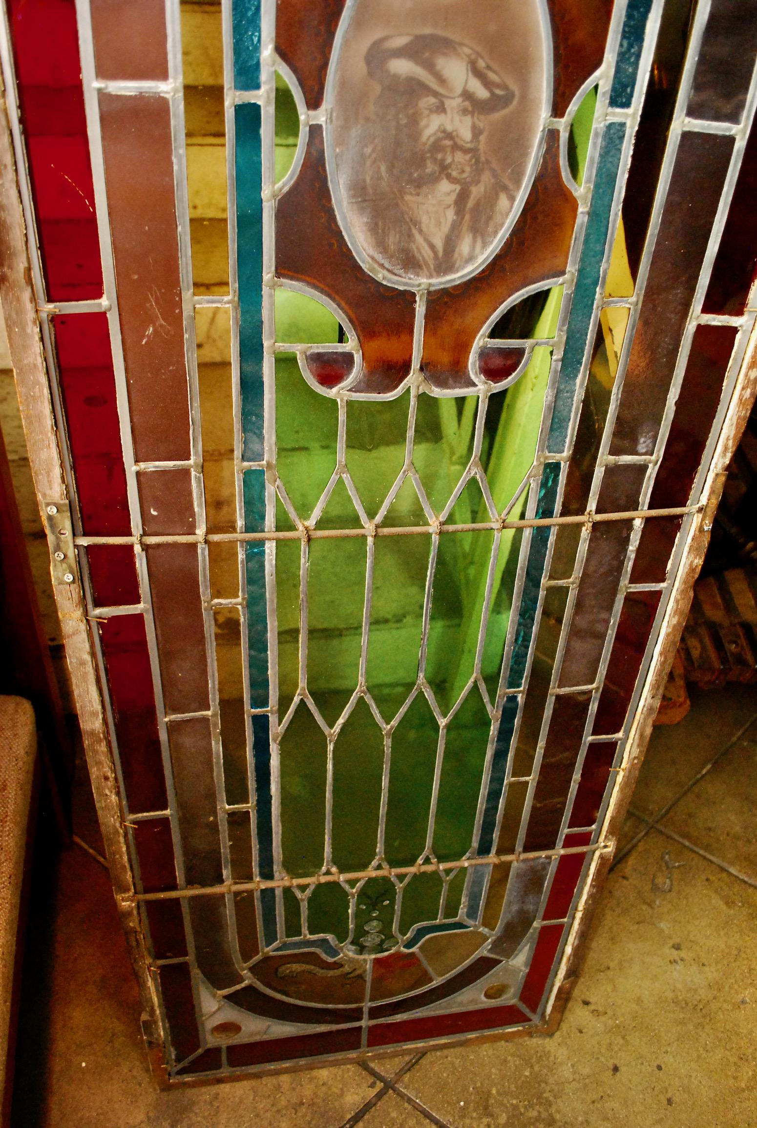 Large Pair of French 19th Century Stain Glass Window 11