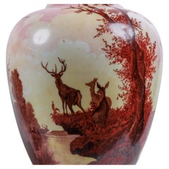 Large Pair of French Baccarat Opaline Glass Vases, Circa 1884