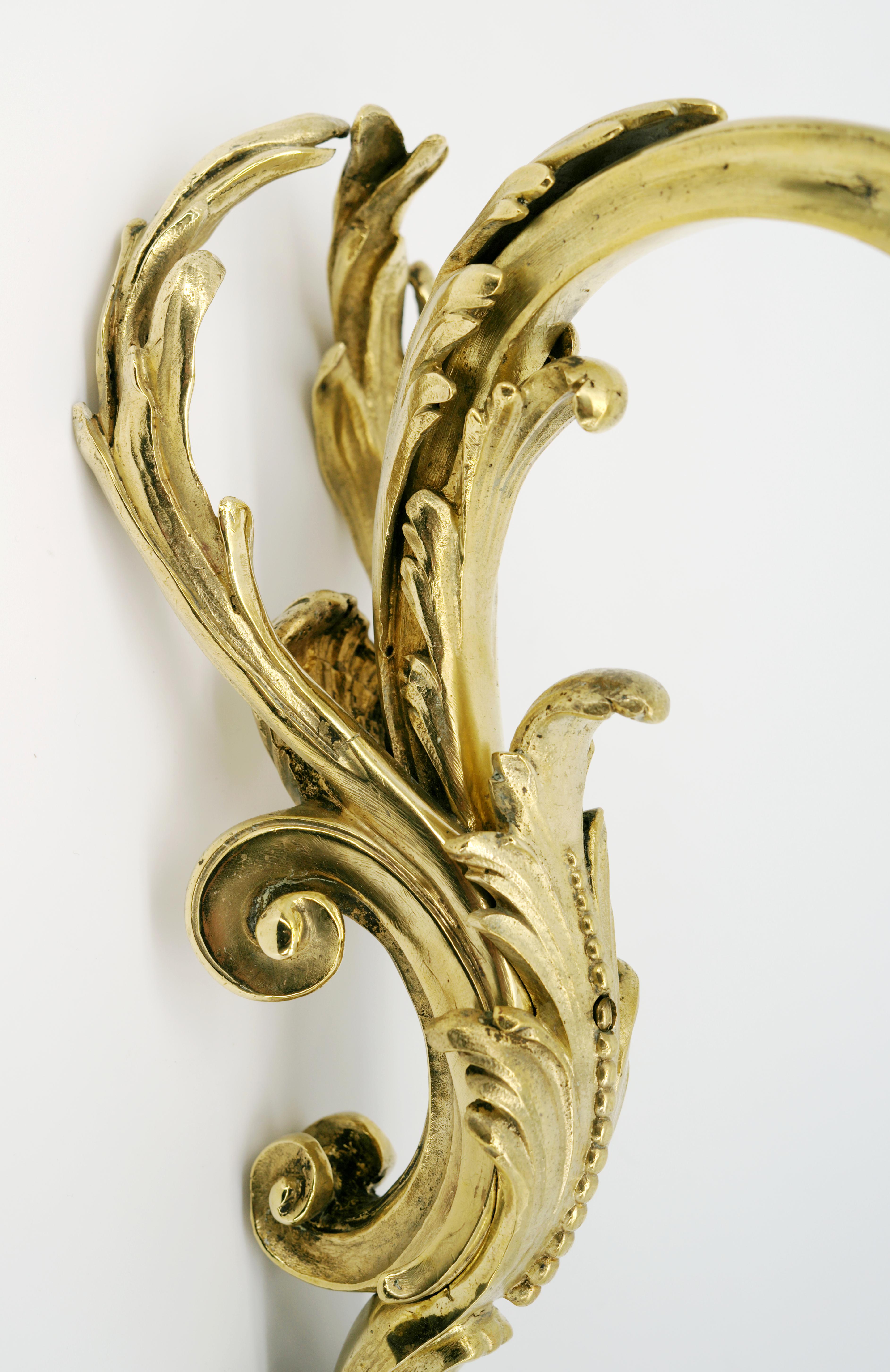 Grande coppia di applique francesi in bronzo Napoleone III, 1880-1890 in vendita 1