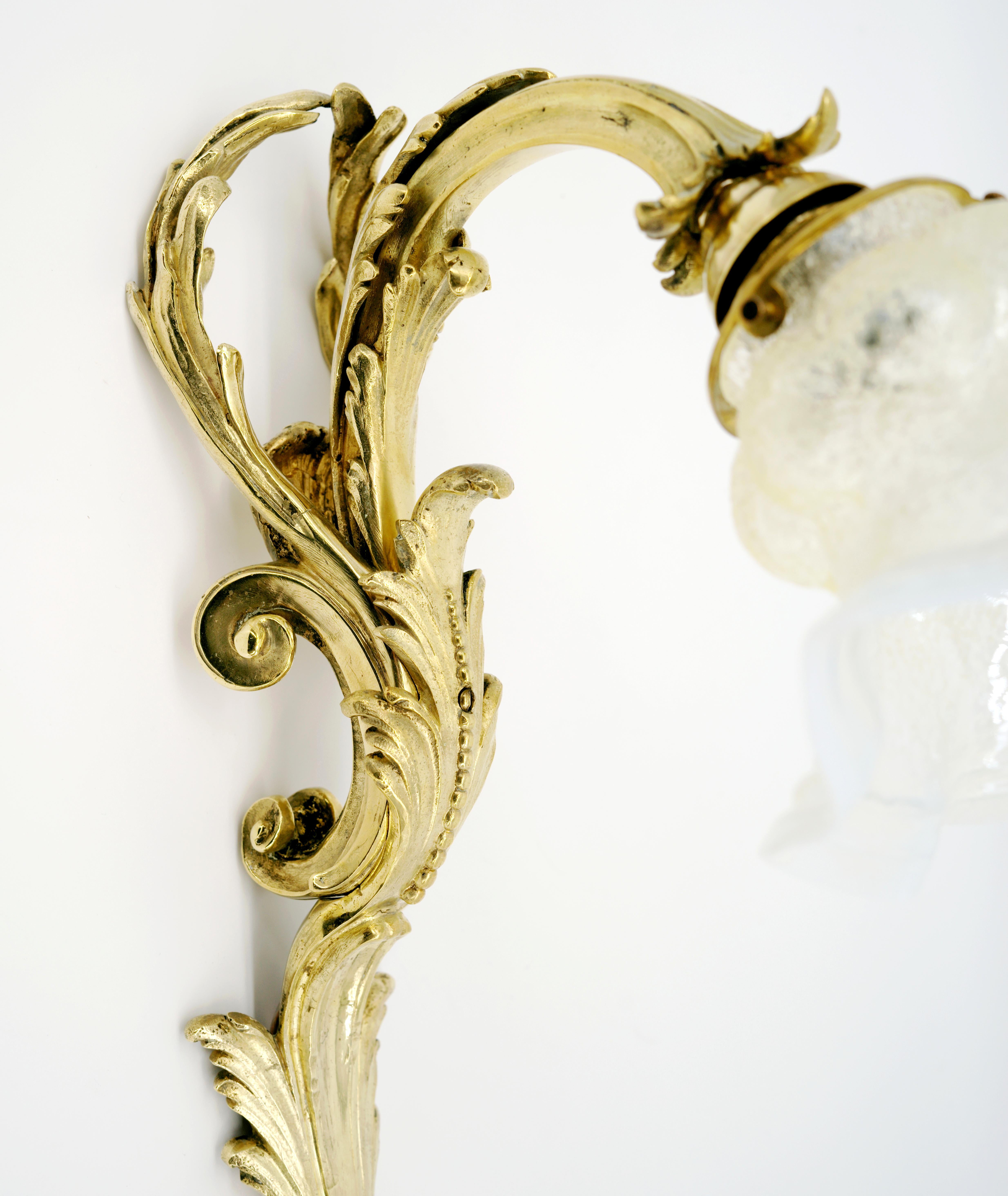 Grande coppia di applique francesi in bronzo Napoleone III, 1880-1890 in vendita 2