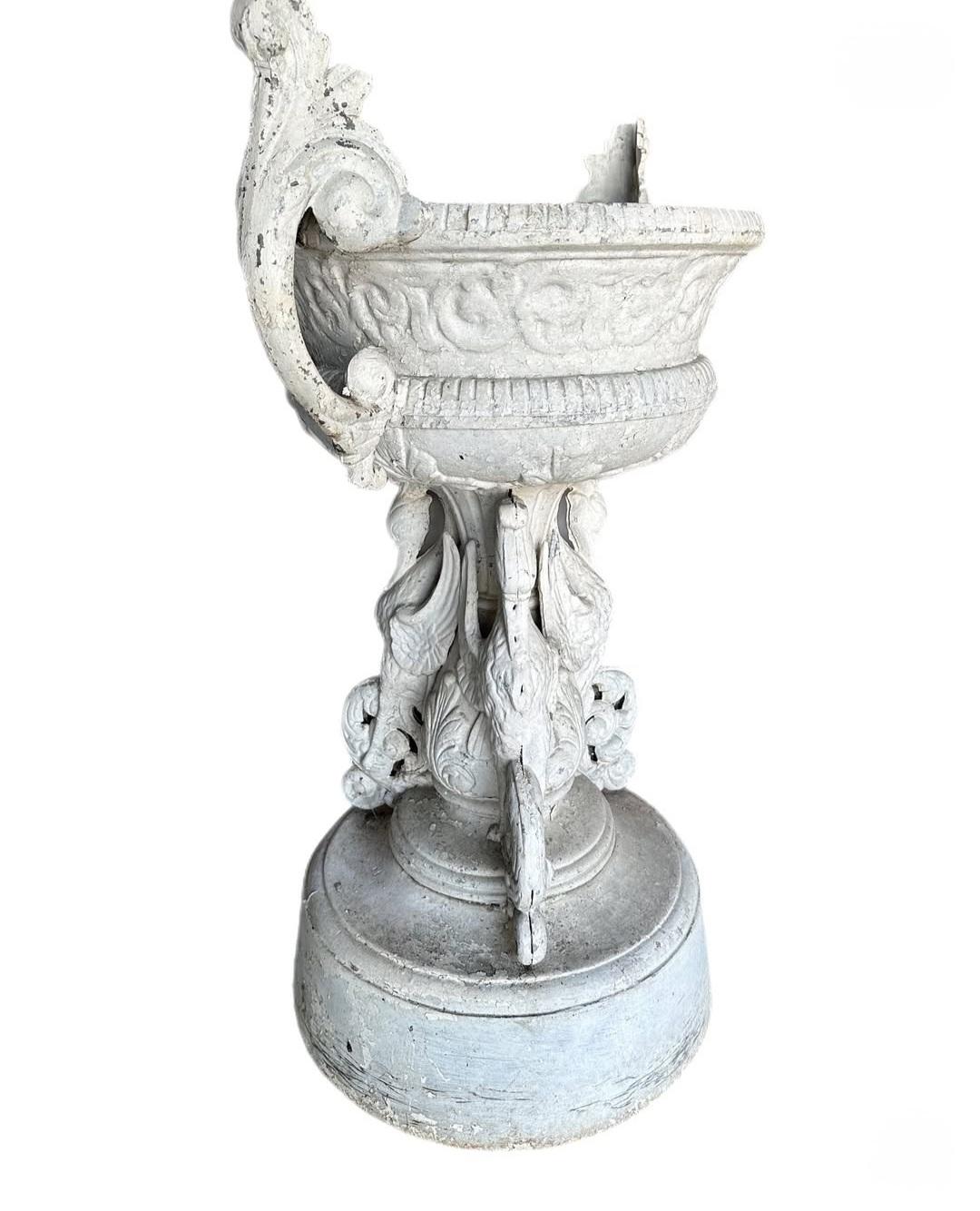 Cast Large Pair Of Garden Urns After J. W. Fiske For Sale