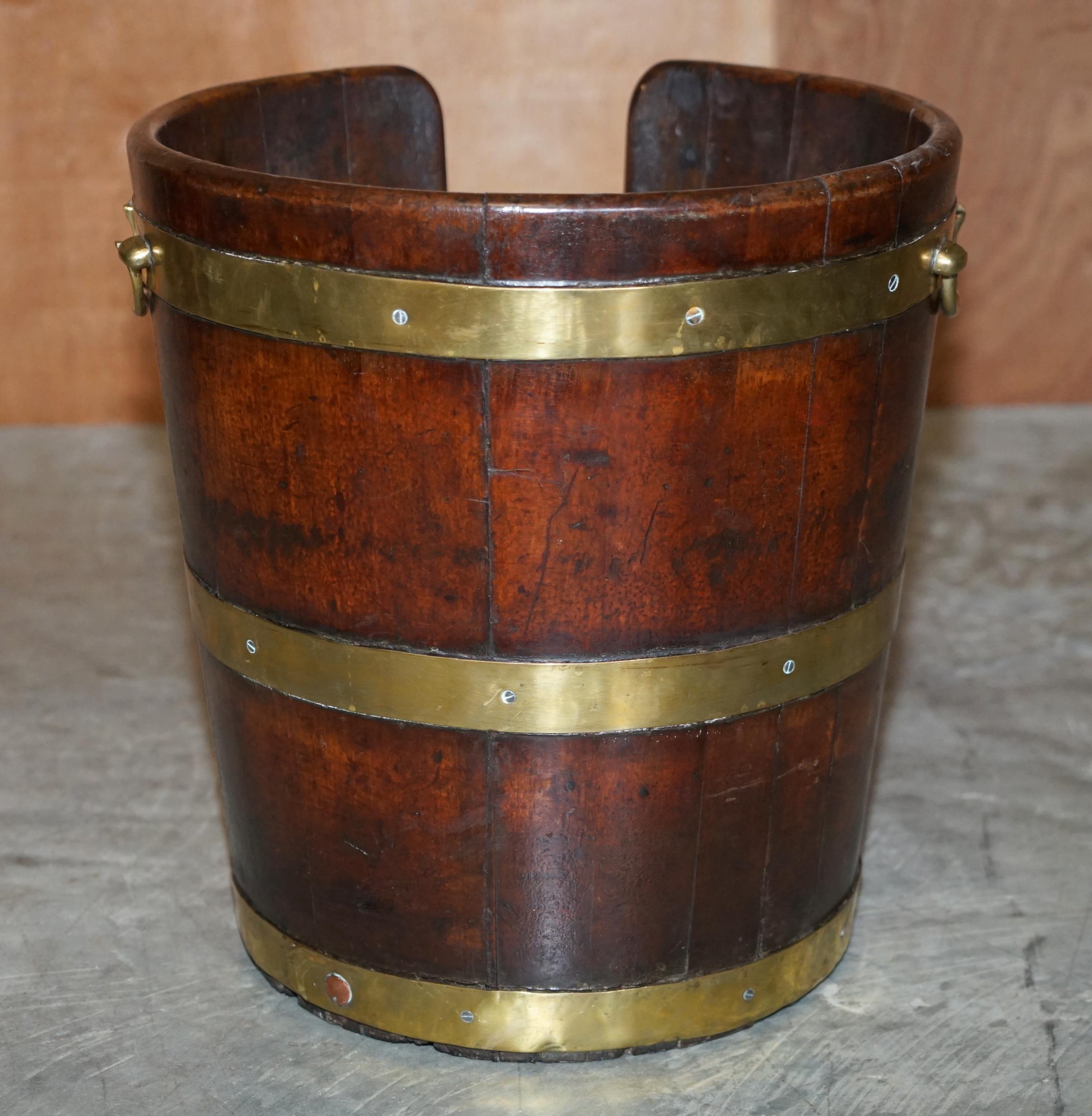 Large Pair of George III 1760 Plate or Peat Military Campaign Buckets Georgian For Sale 5
