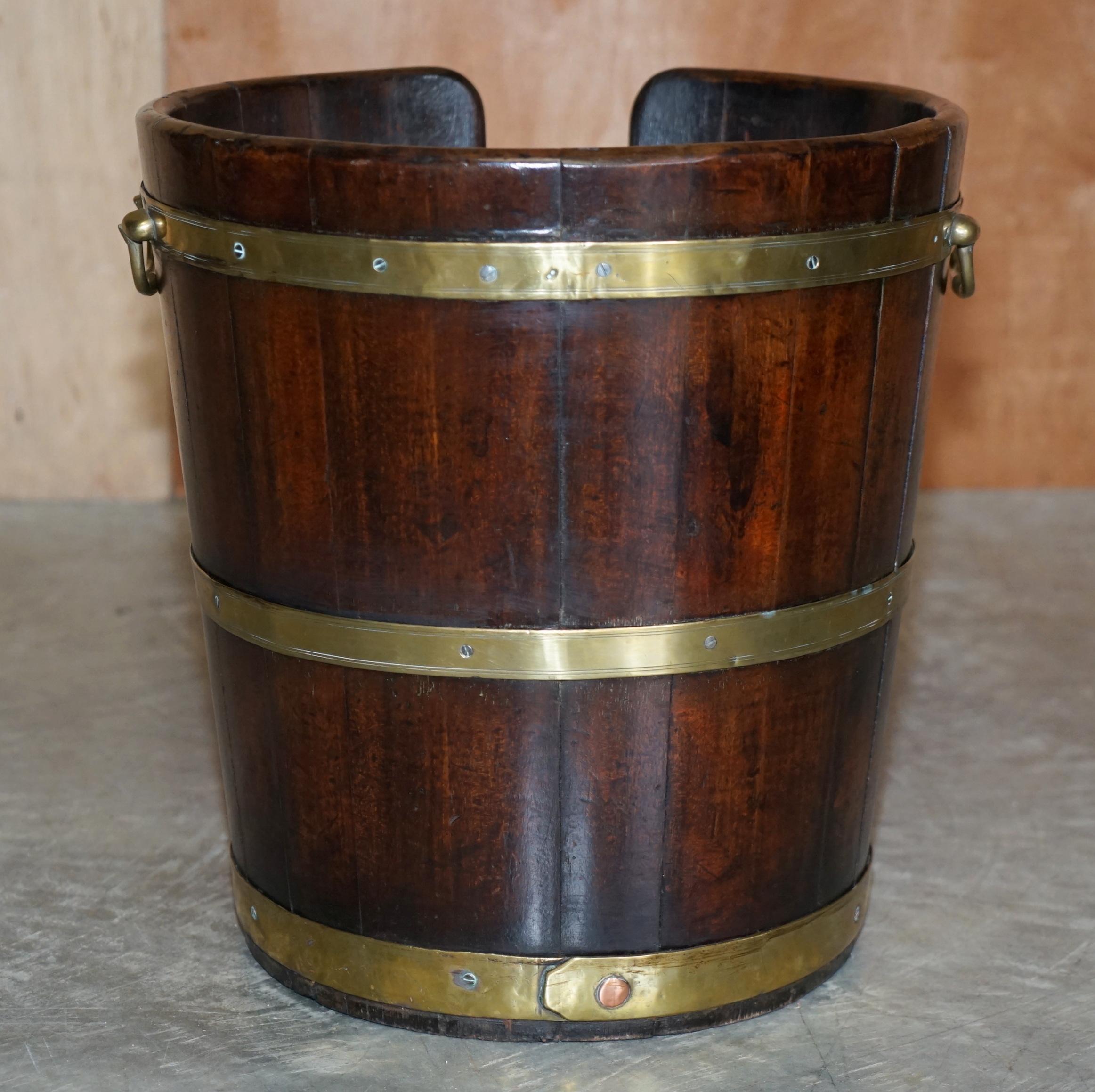 Large Pair of George III 1760 Plate or Peat Military Campaign Buckets Georgian For Sale 12