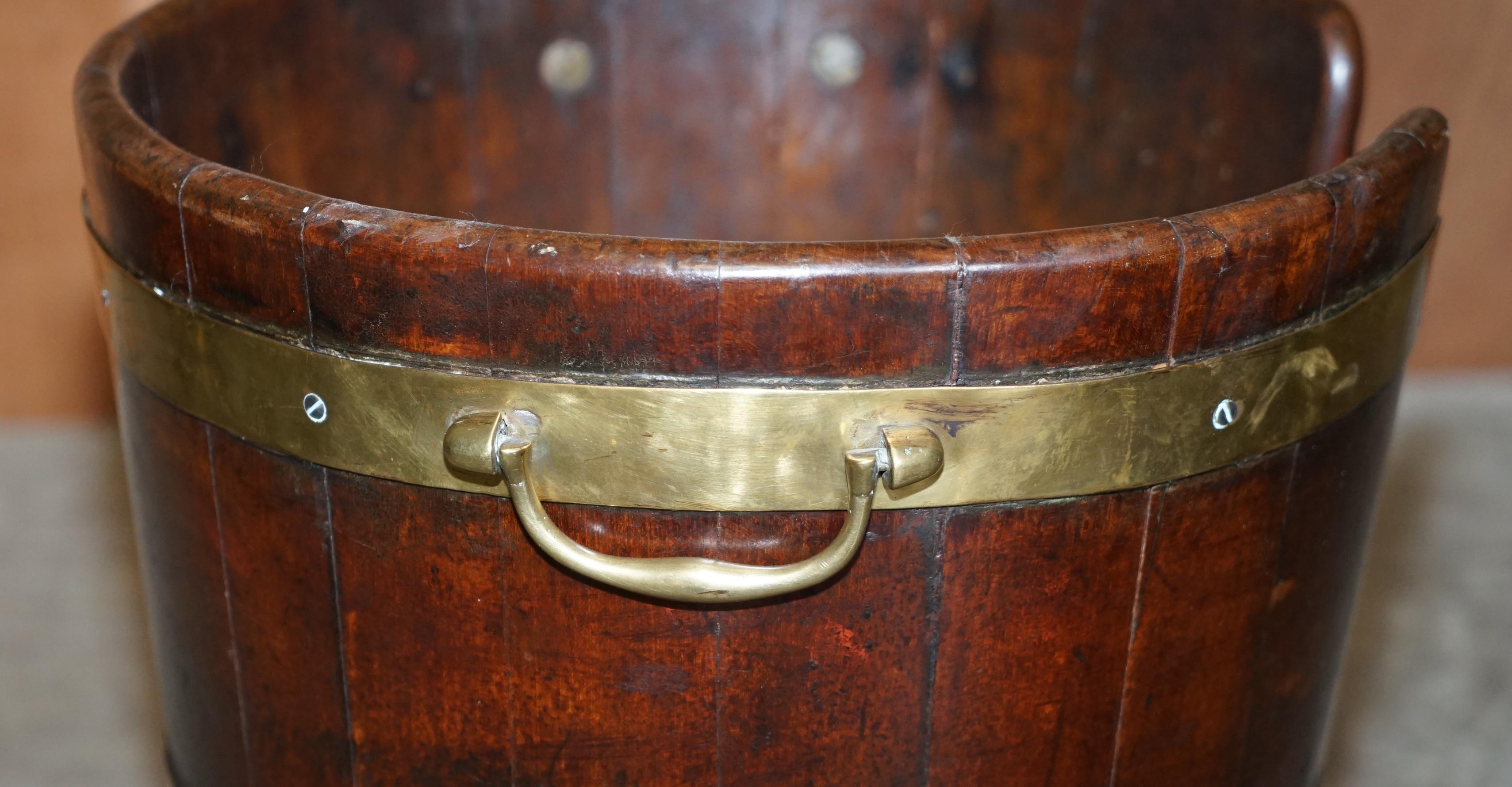 Large Pair of George III 1760 Plate or Peat Military Campaign Buckets Georgian For Sale 3