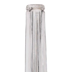 Large Pair of Glass Lamp Stands with Gilt Bases
