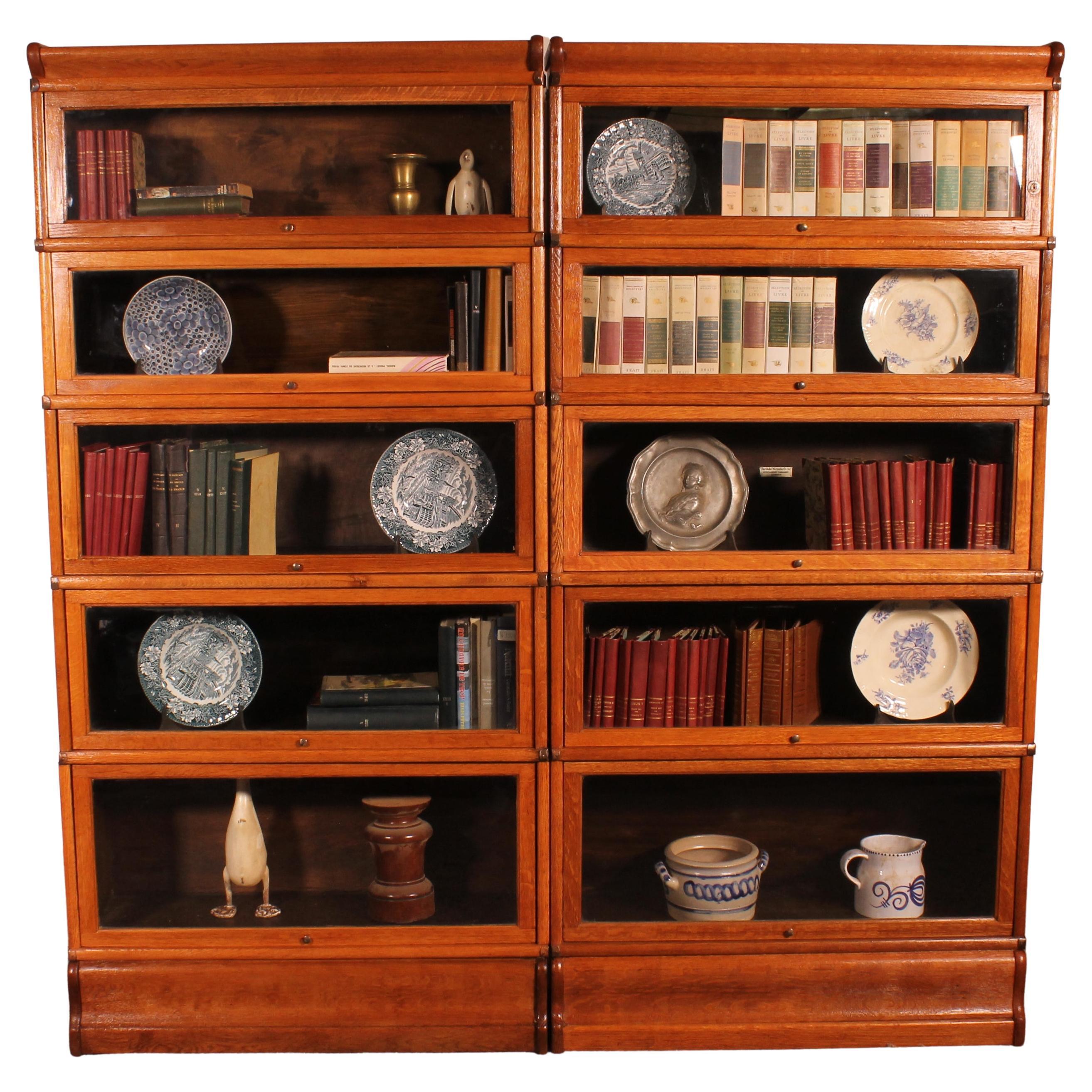 Corner Arrangement Globe Wernicke Bookcase For Sale at 1stDibs