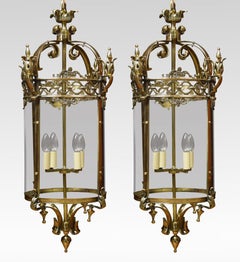 Large Pair of Hall Lanterns