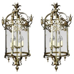 Large Pair of Hall Lanterns