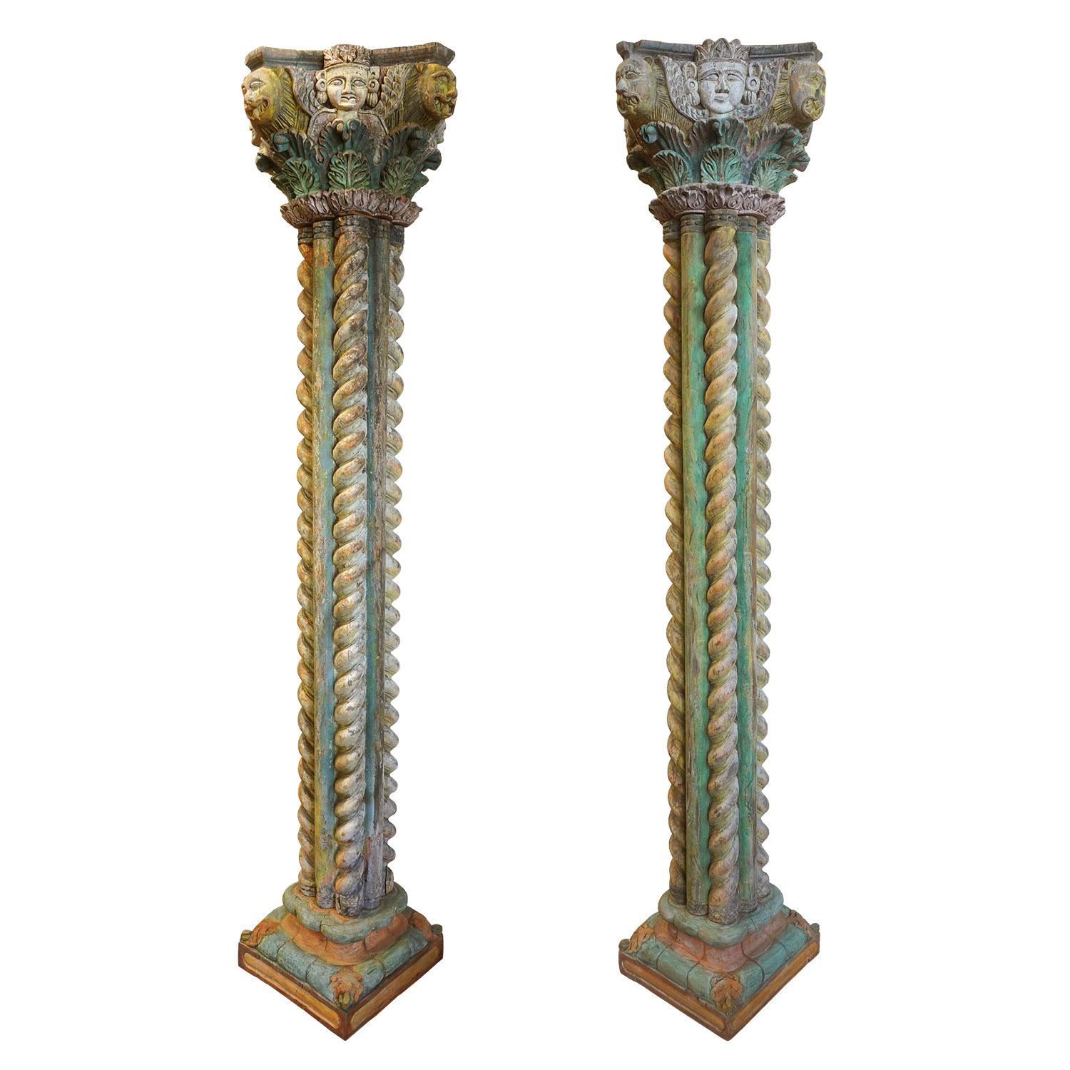 Other Large Pair of Indian Architectural Columns For Sale