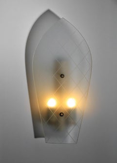 Large pair of Italian glass sconces attributed to Pietro Chiesa 60's - G721