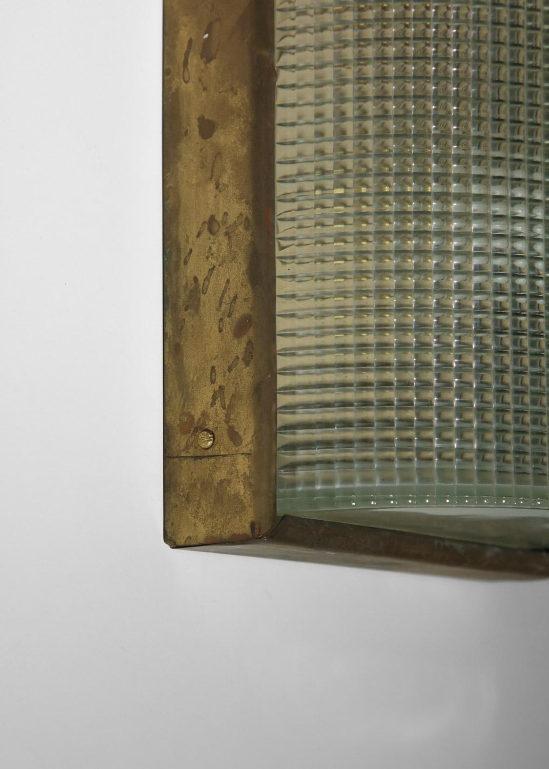 Large pair of Italian modernist Murano glass wall lights from the 1940s For Sale 5