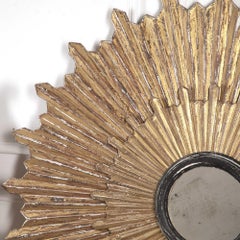 Large Pair of Italian Sunburst Mirrors