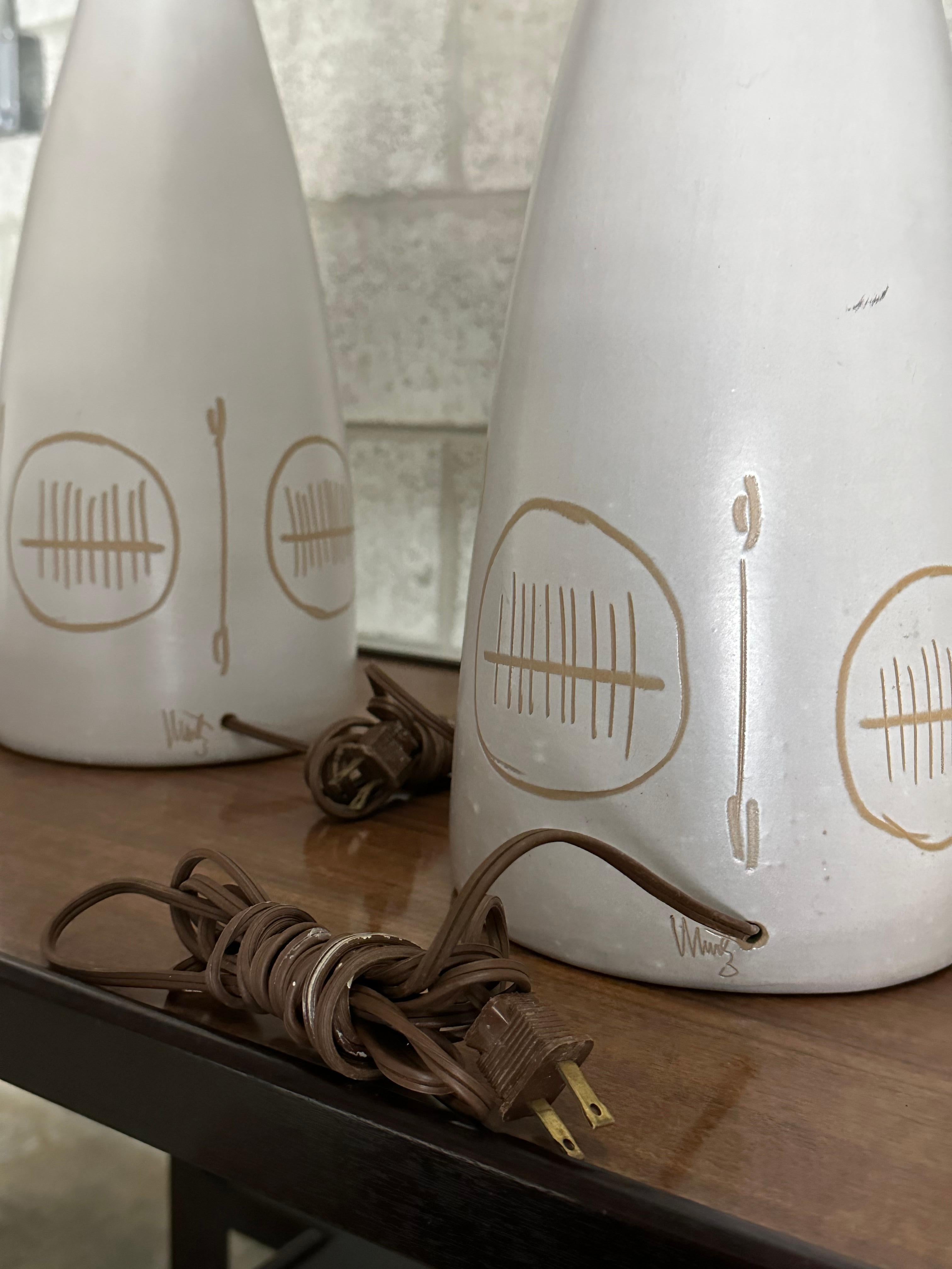 Martz Lamps by Jane and Gordon Martz for Marshall Studios, Ceramic Table Lamps 5
