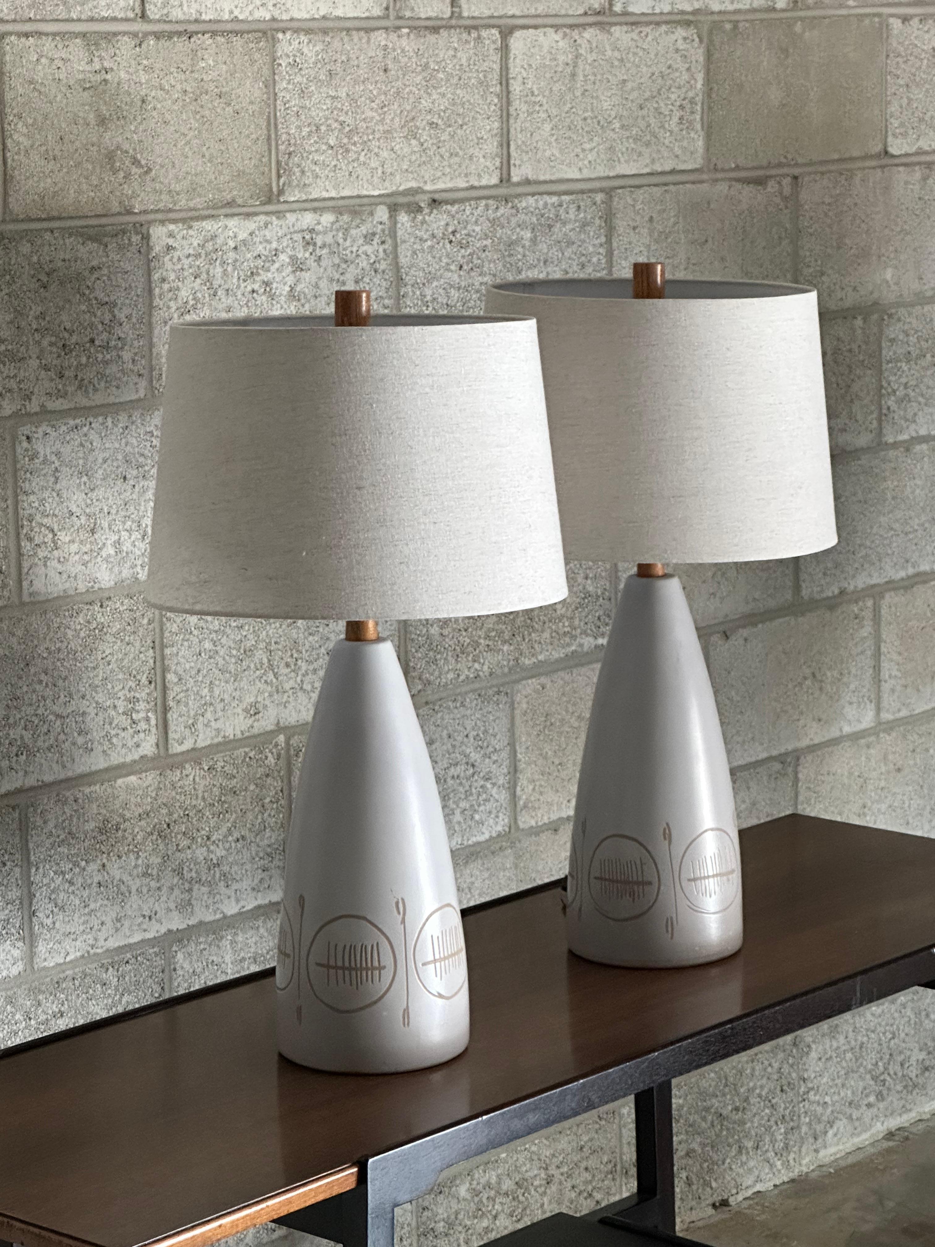 American Martz Lamps by Jane and Gordon Martz for Marshall Studios, Ceramic Table Lamps