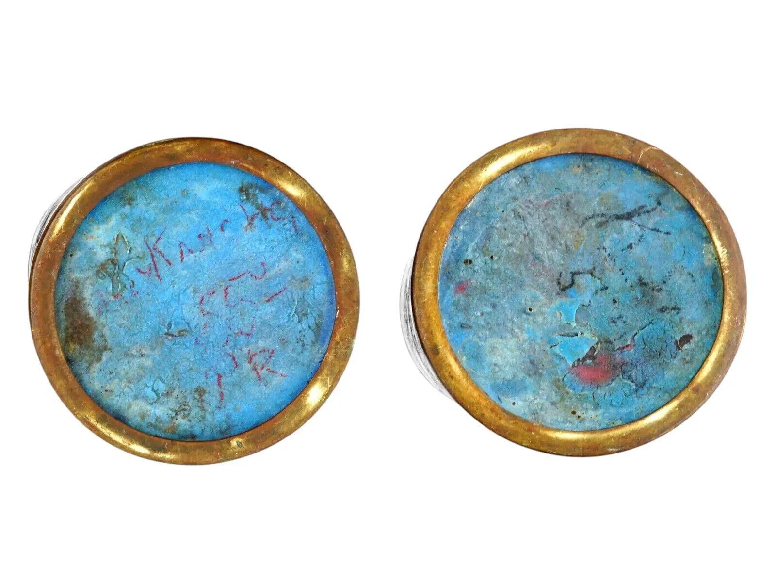 Gran Pareja De Jarrones Japoneses De Cloisonné Esmaltado Jardín Y Pájaros siglo XX en venta