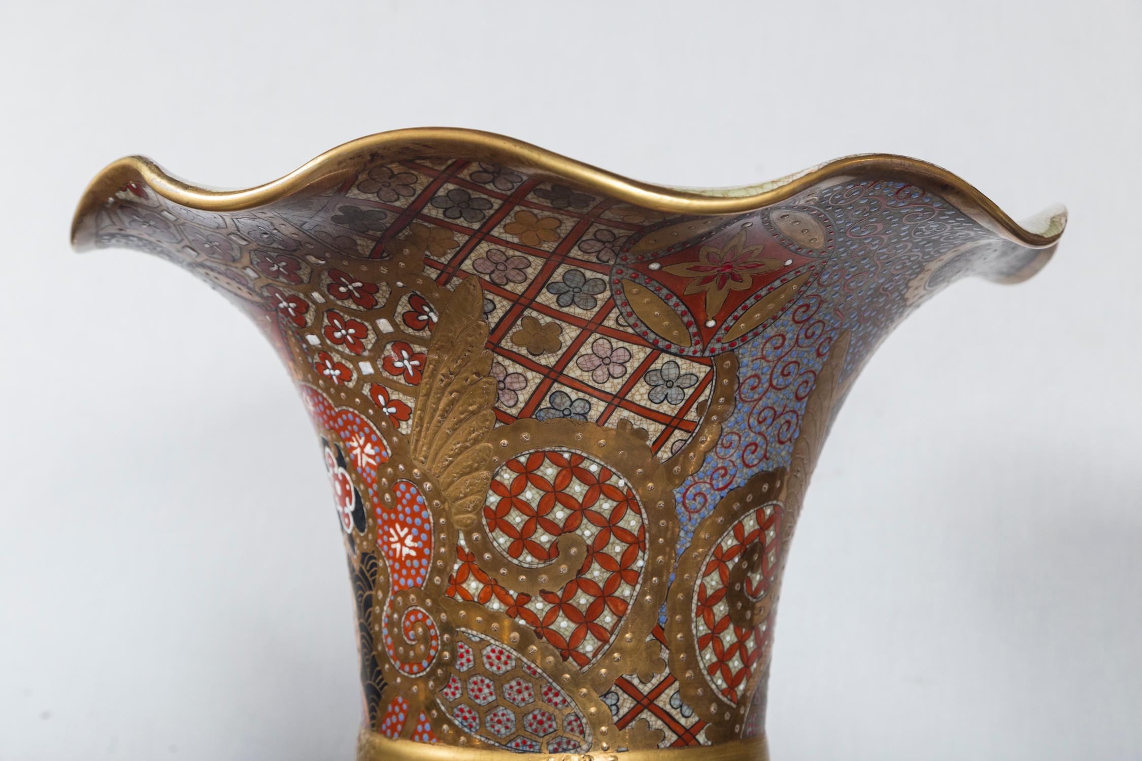 Meiji Large Pair of Japanese Floor or Palaces Vases For Sale