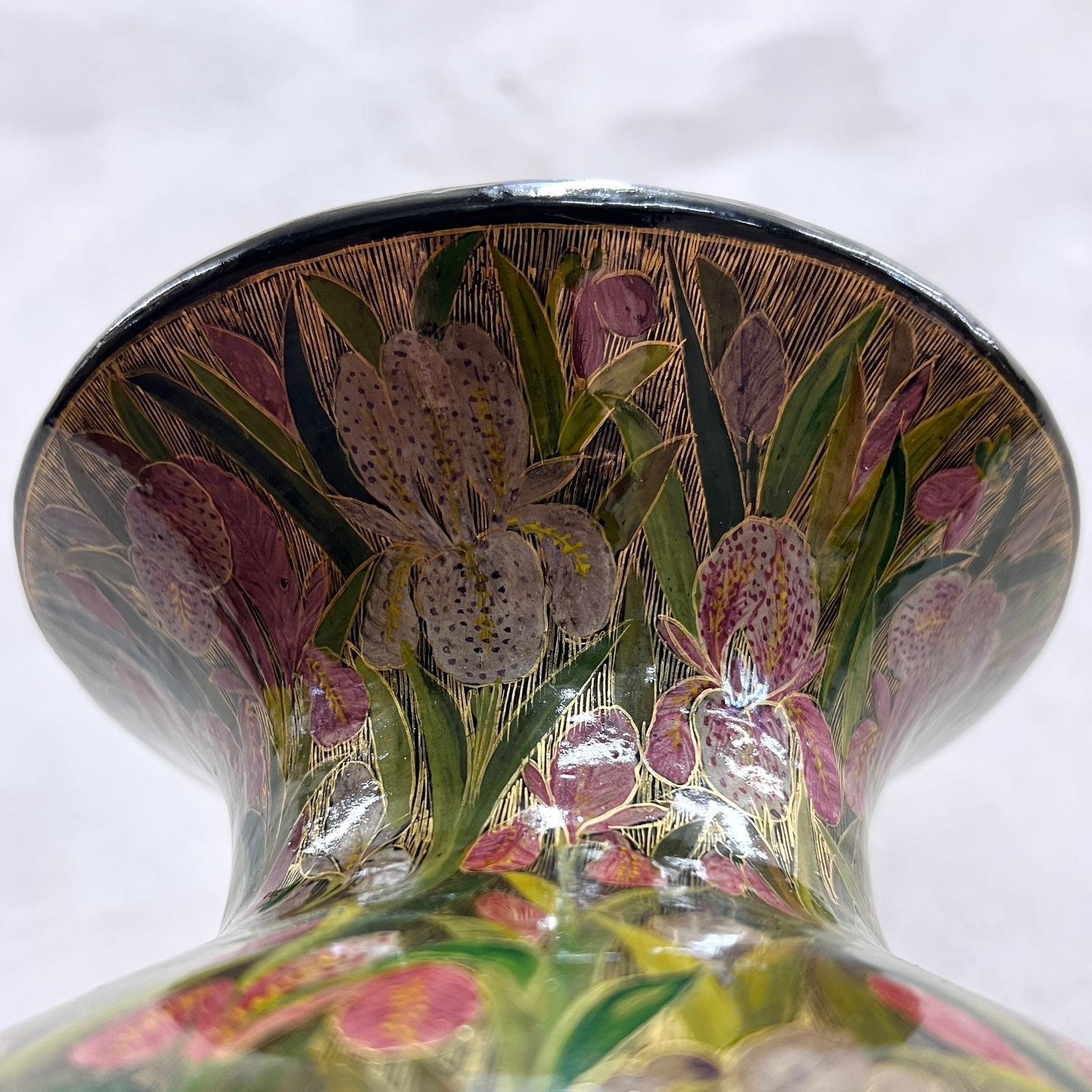 20th Century Large pair of Kashmir Papier Mâché Vases