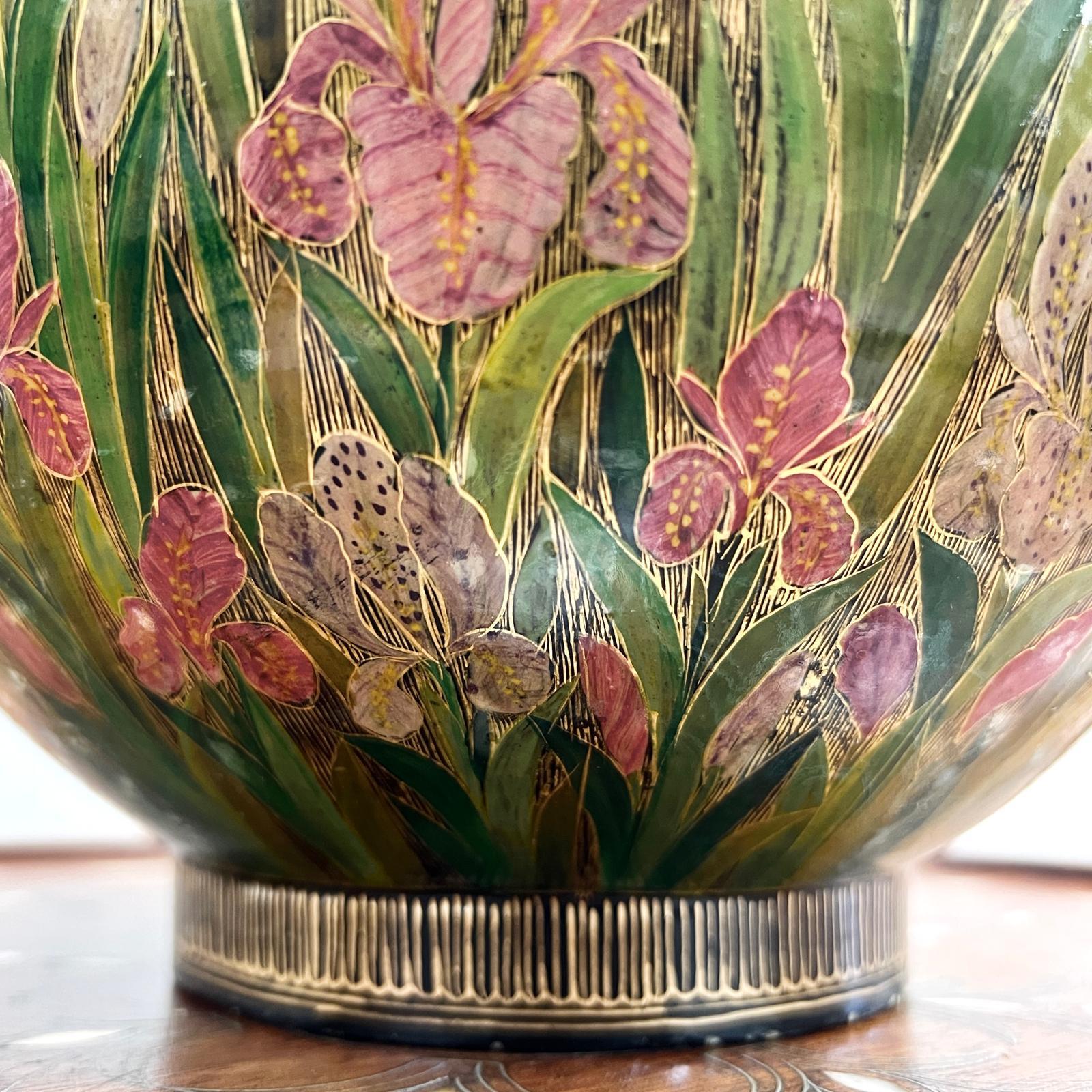 Paper Large pair of Kashmir Papier Mâché Vases