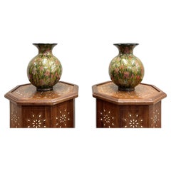 Large pair of Kashmir Papier Mâché Vases