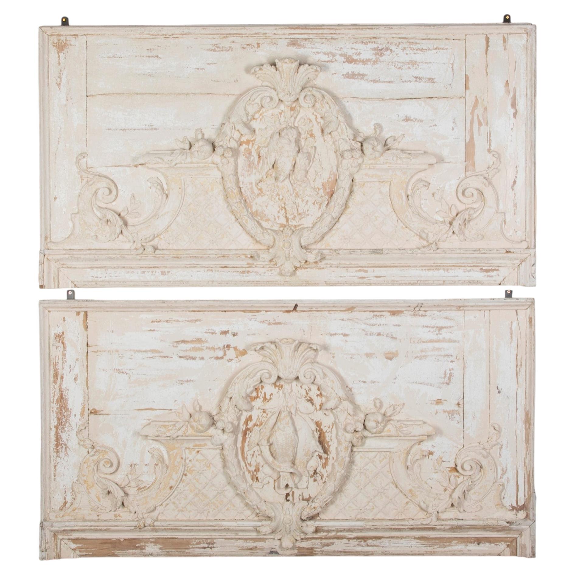Large Pair of Late 18th Century Louis XVI Carved Overdoor Panels