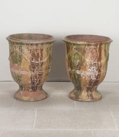 Large Pair of Late 19th Century Boisset Anduze Terracotta Planters