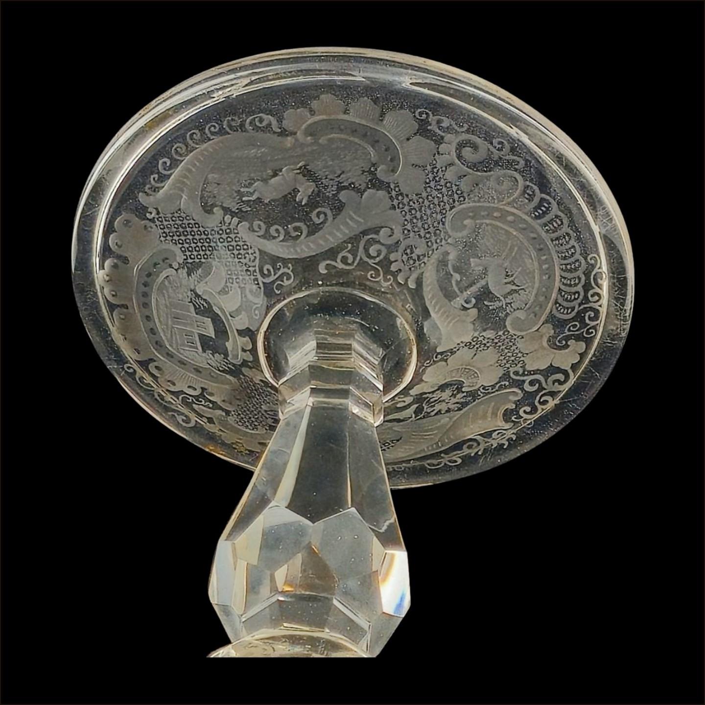 18th Century Large Pair of Lidded Vases in cut glass, Bohemia, circa 1790 For Sale