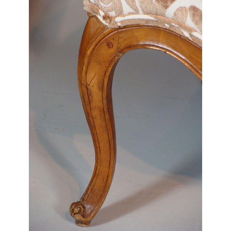 Large Pair of Louis XV Period Carved Walnut Armchairs For Sale at 1stDibs