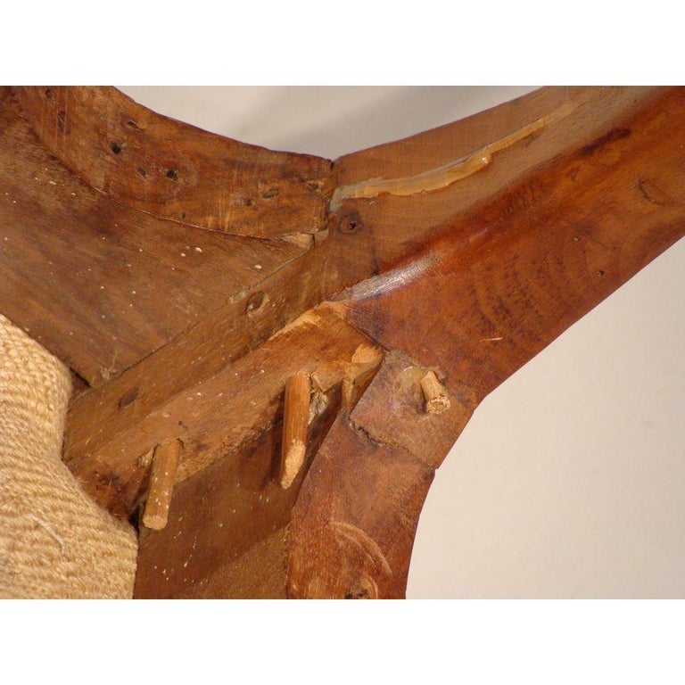Large Pair of Louis XV Period Carved Walnut Armchairs For Sale at 1stDibs