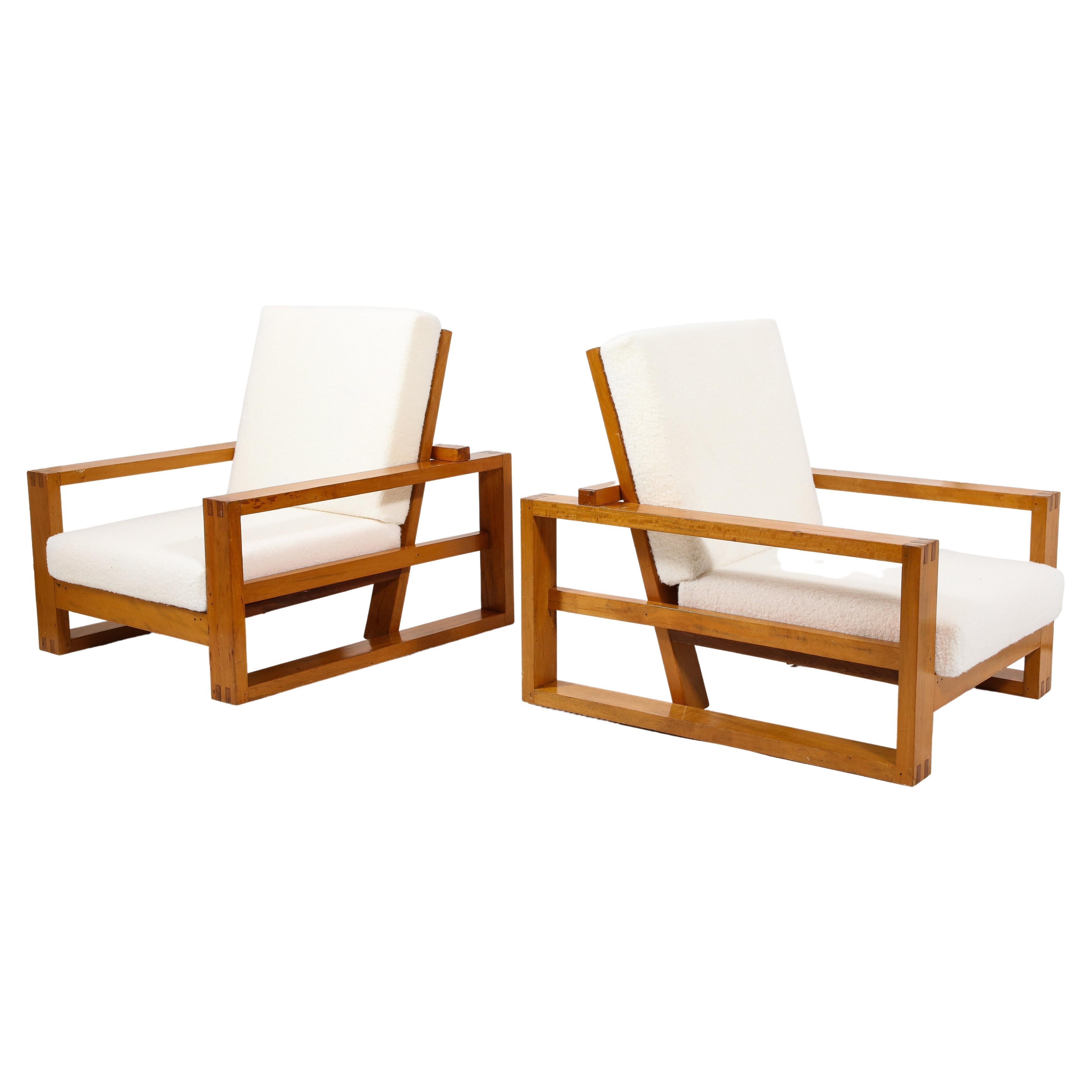 Maison Regain Large Pair of Lounge Chairs, France 1960's For Sale
