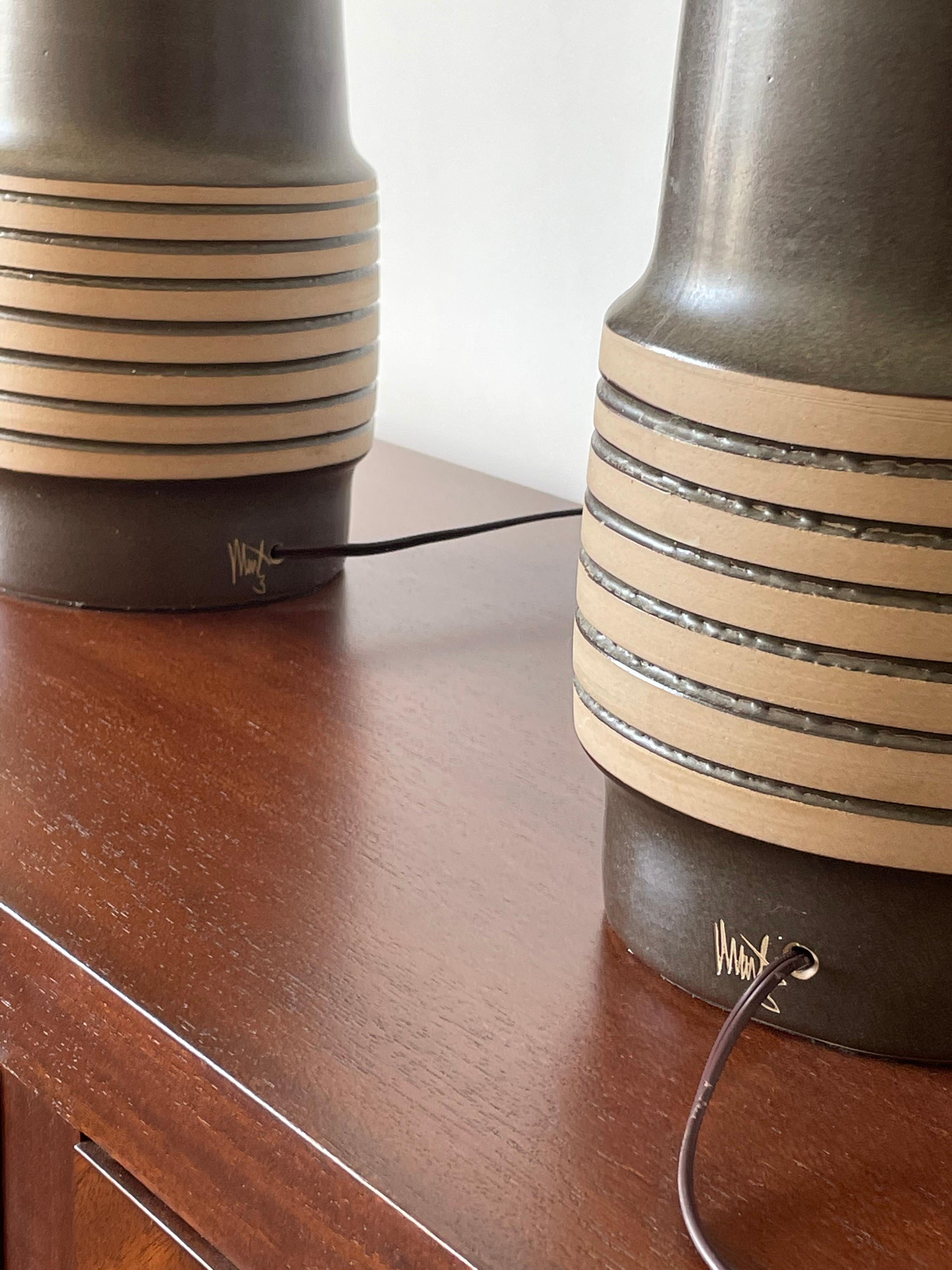 Mid-20th Century Large Pair of Martz Lamps by Jane and Gordon Martz