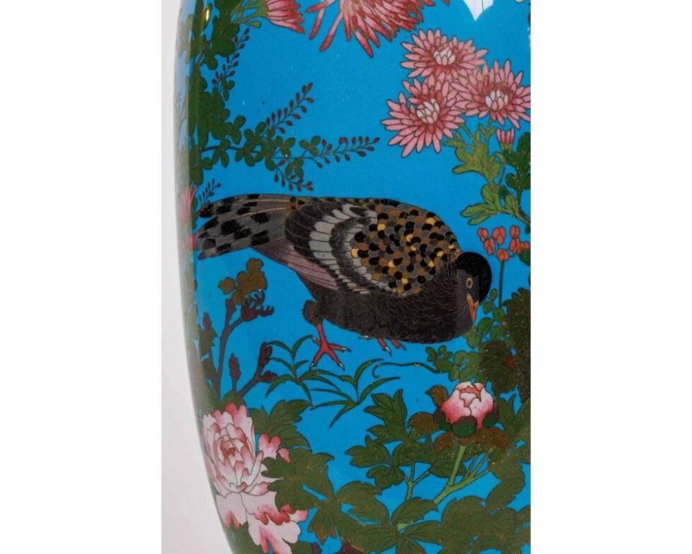 Cloisonné Grande paire de vases en émail cloisonné japonais de la période Meiji, attribués à Goto en vente