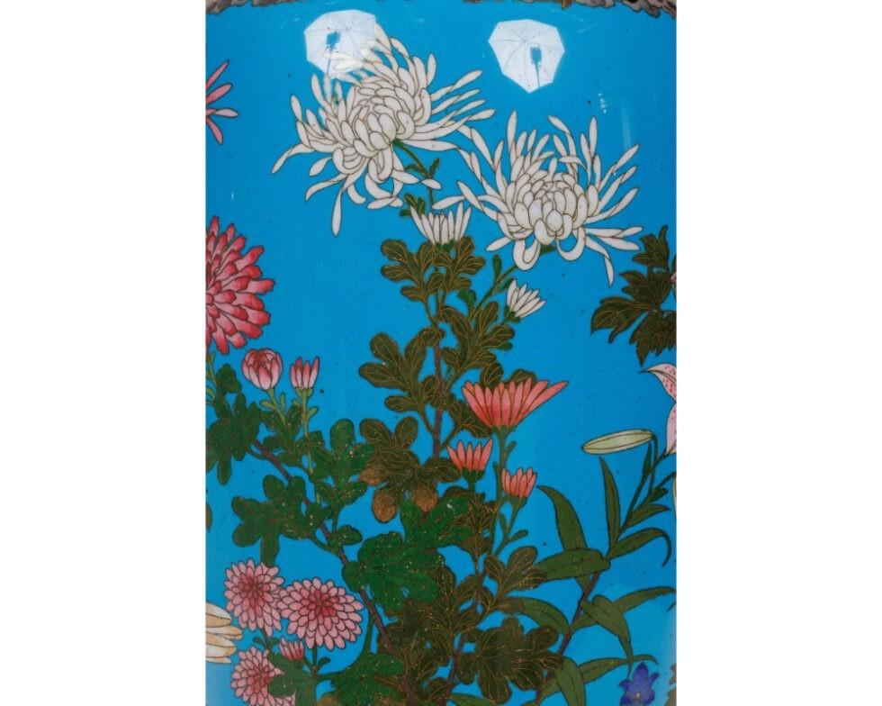 Émail Grande paire de vases en émail cloisonné japonais de la période Meiji, attribués à Goto en vente