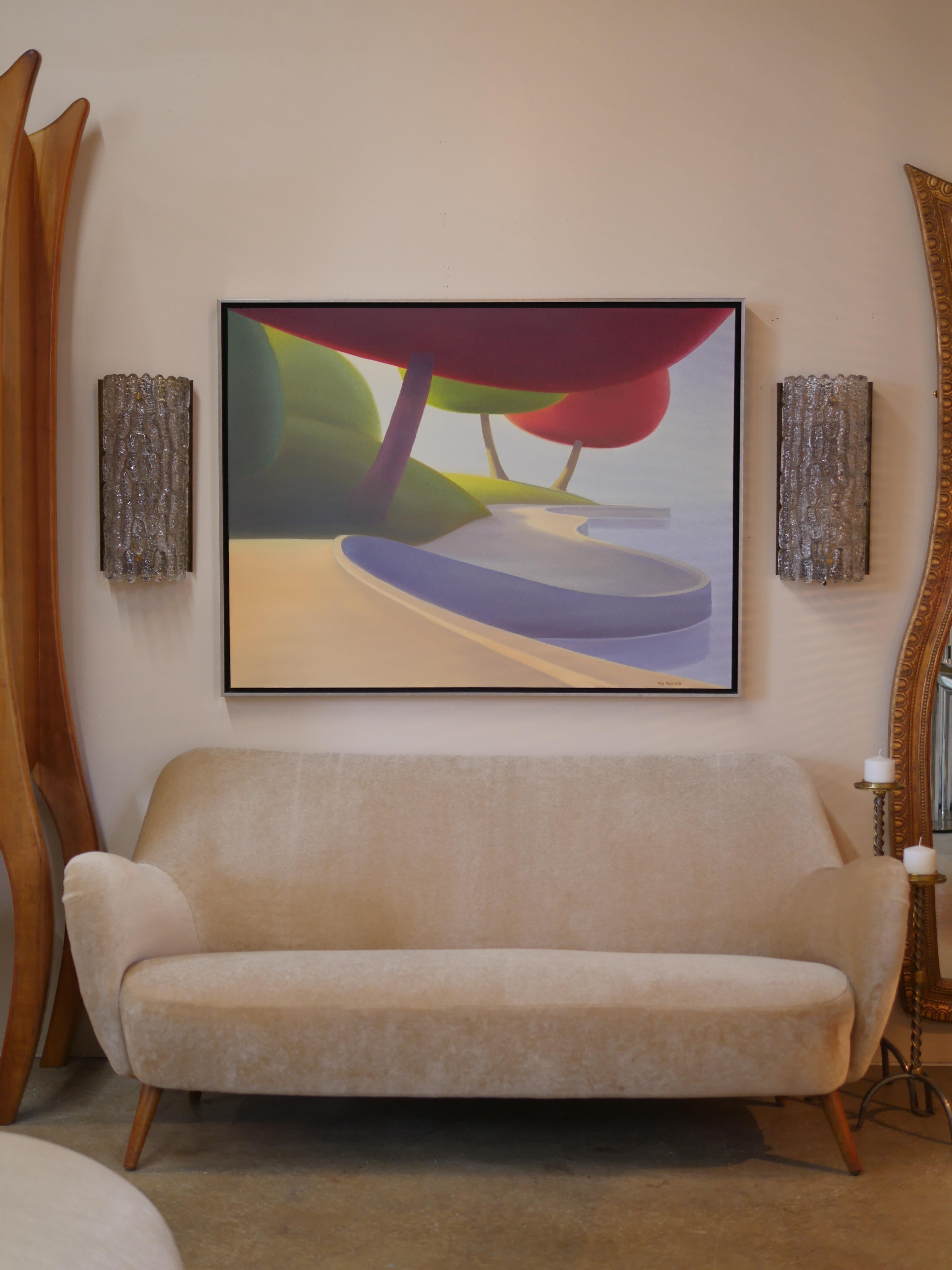 Großes Paar Wandleuchter aus Glas und Messing von Carl Fagerlund für Orrefors aus der Mitte des Jahrhunderts (Moderne der Mitte des Jahrhunderts) im Angebot