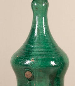 Large Pair of Mid-Century Italian Earthenware Wine Jar Lamps