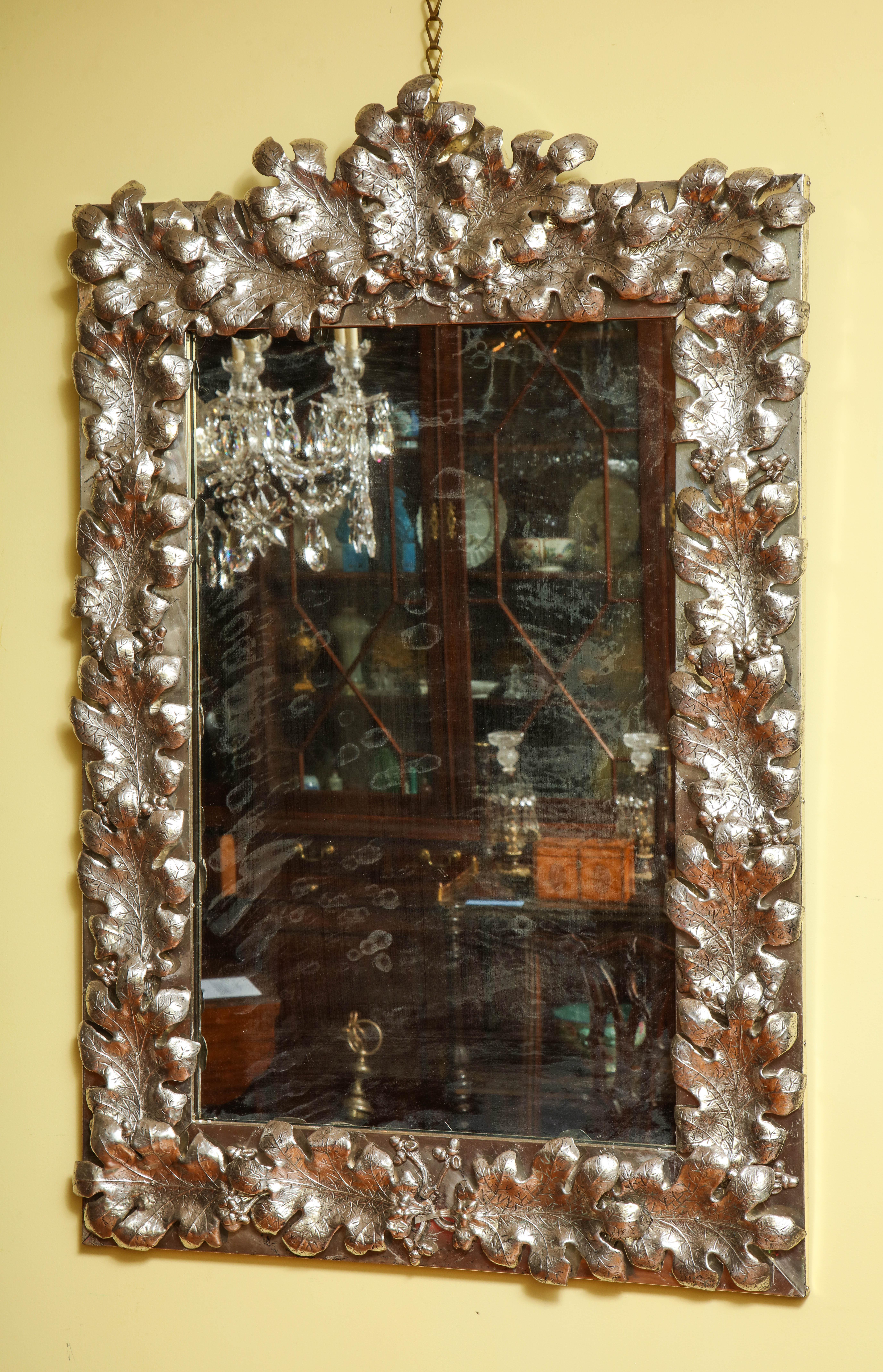 Mexican Large Pair of Mid-Century Modern Silvered Rectangular Mirrors, Mexico circa 1950 For Sale