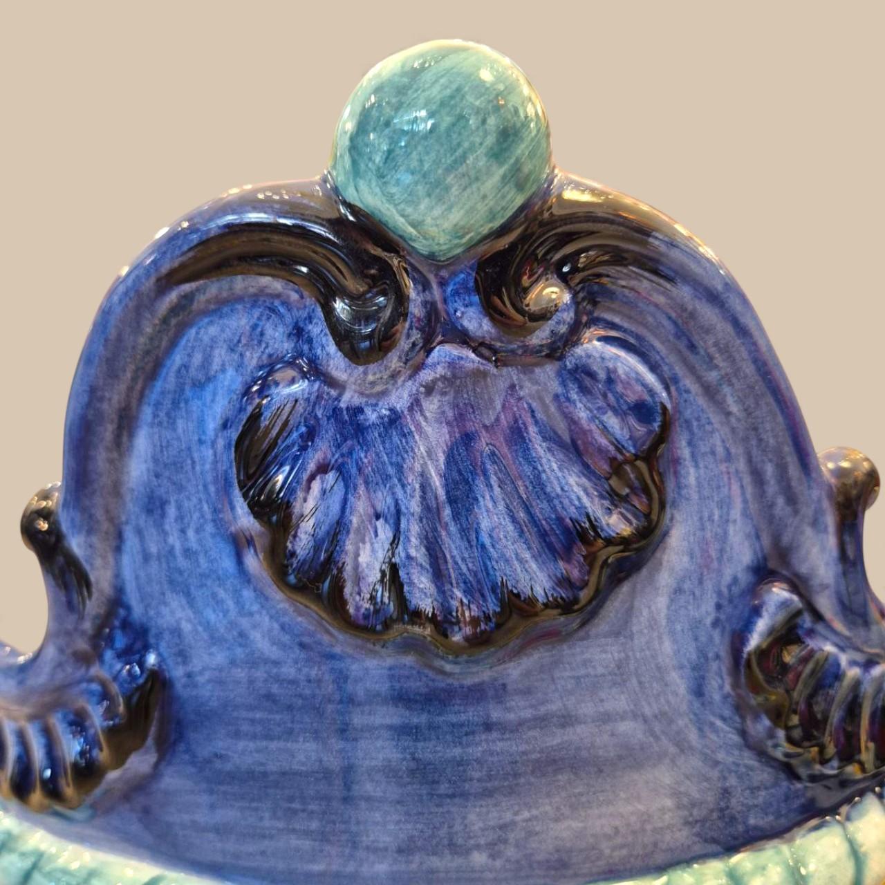 Large Pair of Moorish Heads in Italian Ceramic, Italy, Circa 1990 im Angebot 2