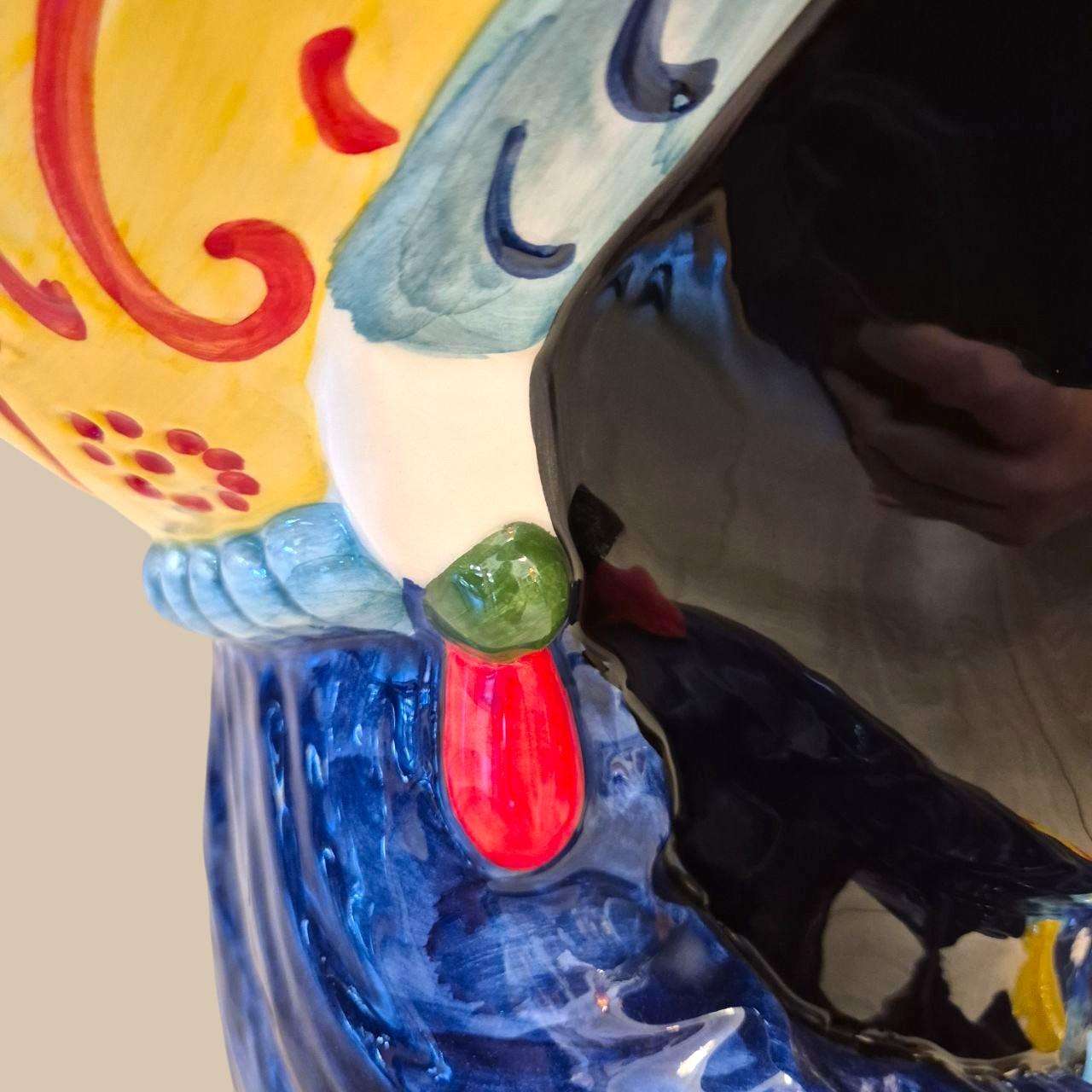 Large Pair of Moorish Heads in Italian Ceramic, Italy, Circa 1990 im Angebot 3