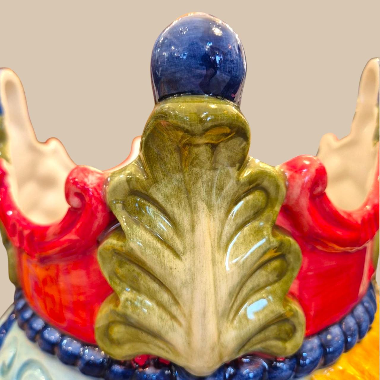 Large Pair of Moorish Heads in Italian Ceramic, Italy, Circa 1990 im Angebot 1