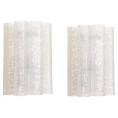 Large Pair of murano Glass Wall Sconces by Doria, Germany, 1960s
