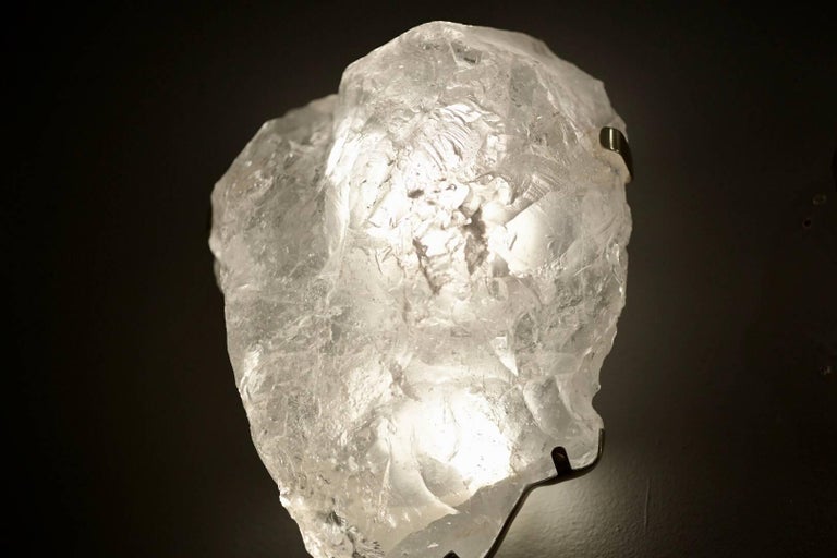 Large Pair of Natural Rock Crystal Quartz Wall Sconces at 1stDibs