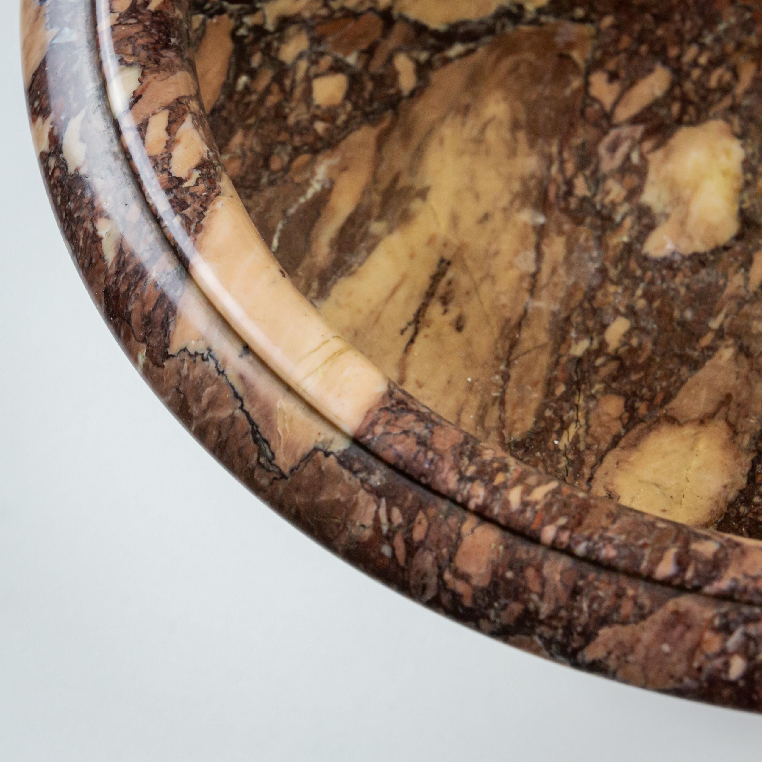 Large Pair of Neoclassical Grand Tour Breccia di Serravezza Marble Tazza. 6