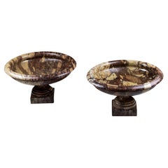 Large Pair of Neoclassical Grand Tour Breccia di Serravezza Marble Tazza.