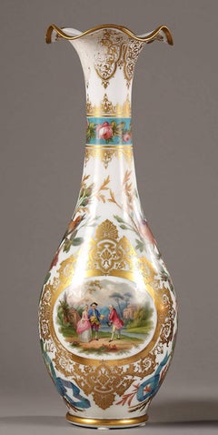 Large Pair of Opaline Vases, Attributed to Jean François Robert