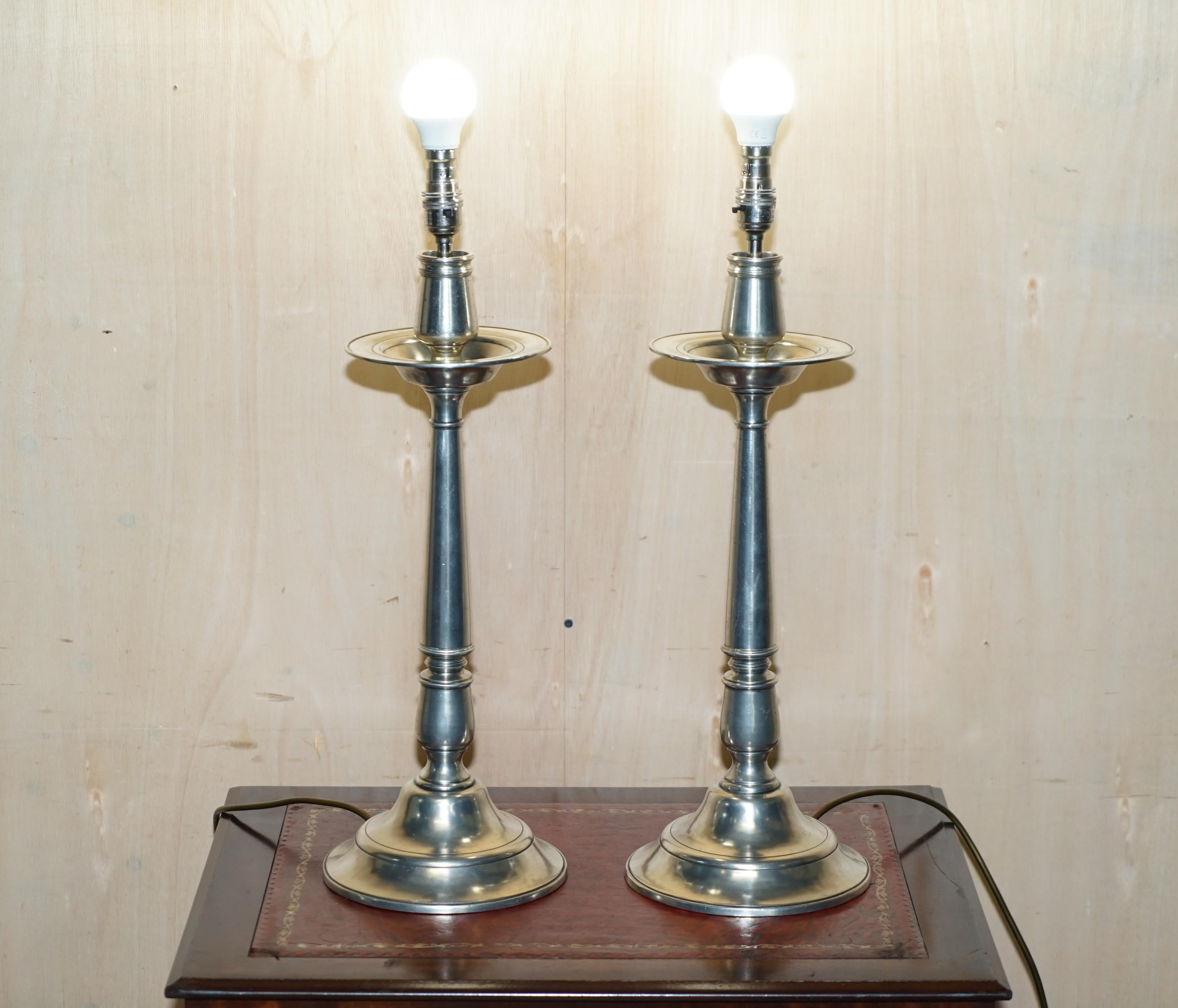 Royal House Antiques

Royal House Antiques is delighted to offer for sale this stunning pair of large Arte Italica Tavola Marinoni candlestick table lamps which are part of a suite

I have a few variations of these lamps, there are two pairs of the