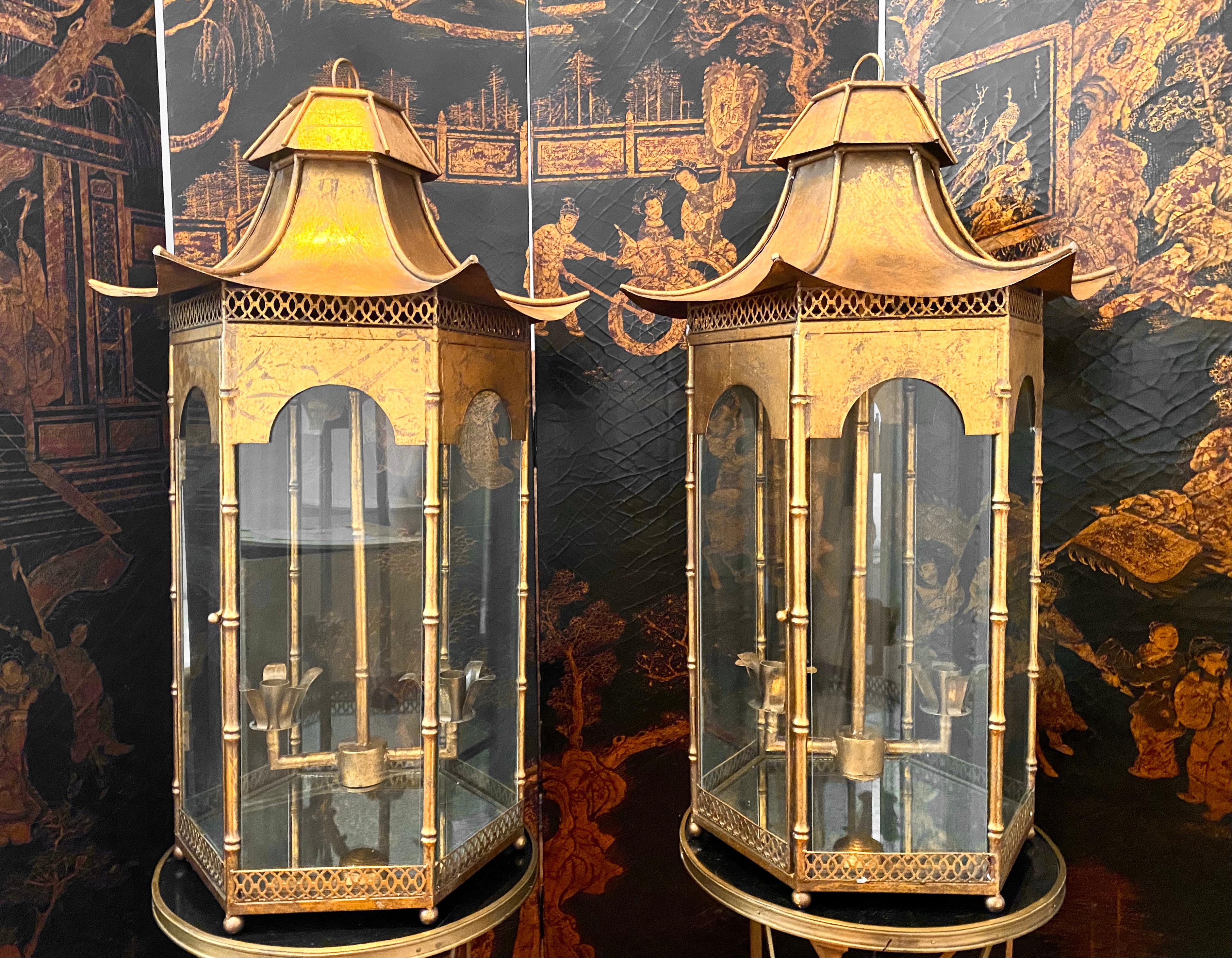 gold pagoda lantern