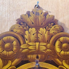 Large Pair Of Painted Wooden Wall Sconces, 18th Century