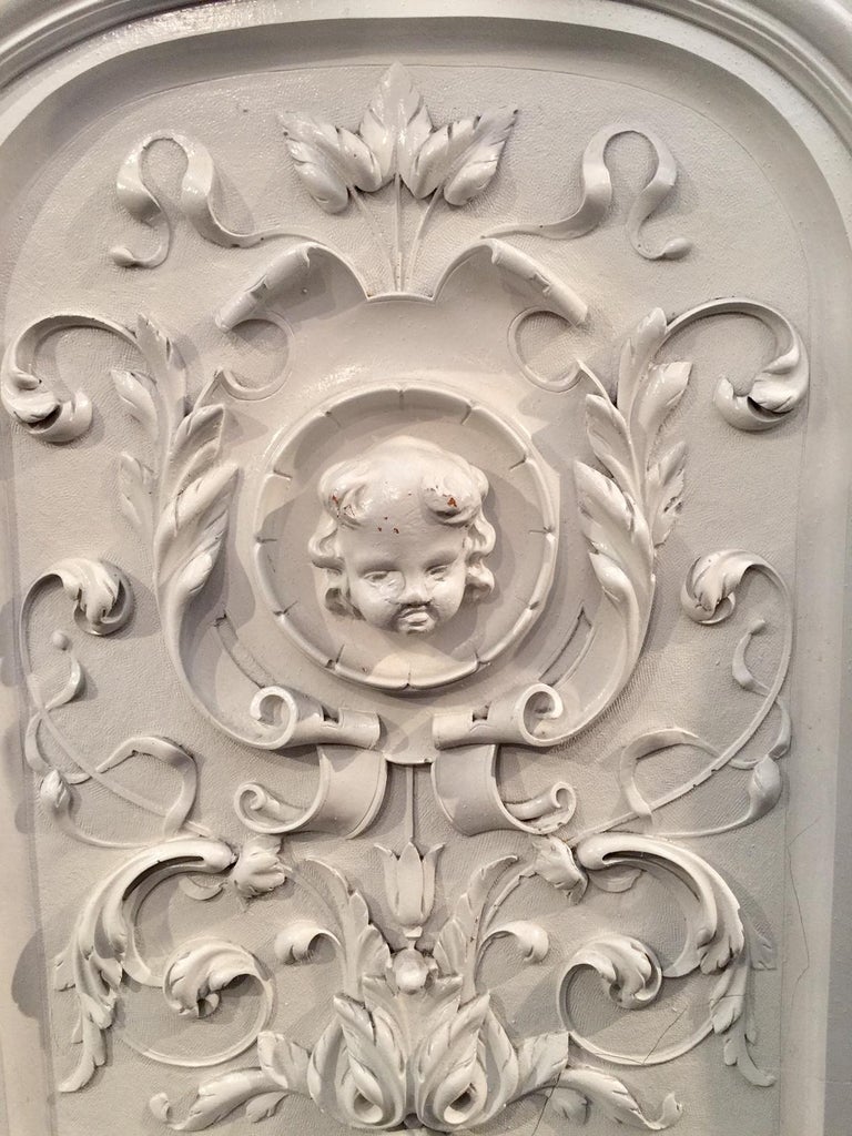 Large Pair of Plaster Decorative Wall Plaques, Bas Relief at 1stDibs