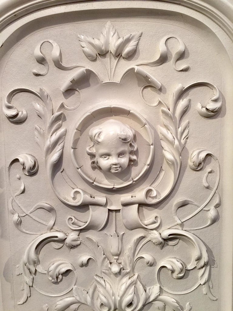 Large Pair of Plaster Decorative Wall Plaques, Bas Relief at 1stDibs