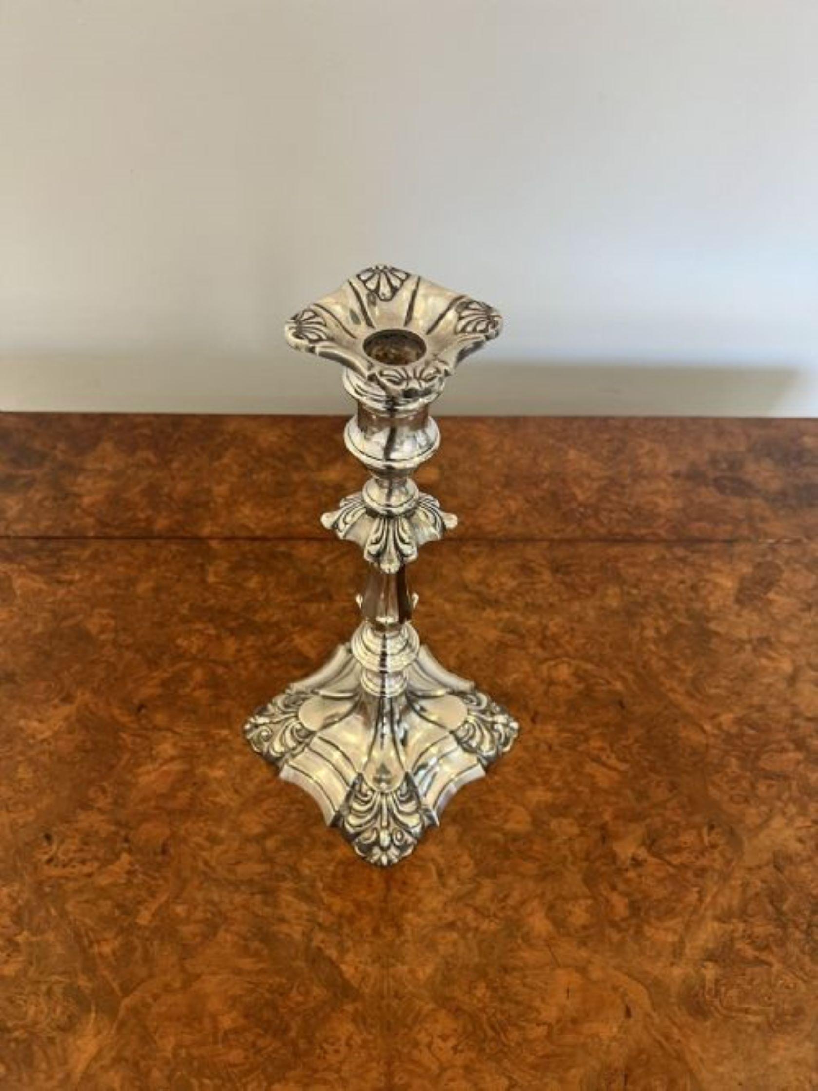 Large pair of quality antique Victorian Ornate Candlesticks  In Good Condition For Sale In Ipswich, GB